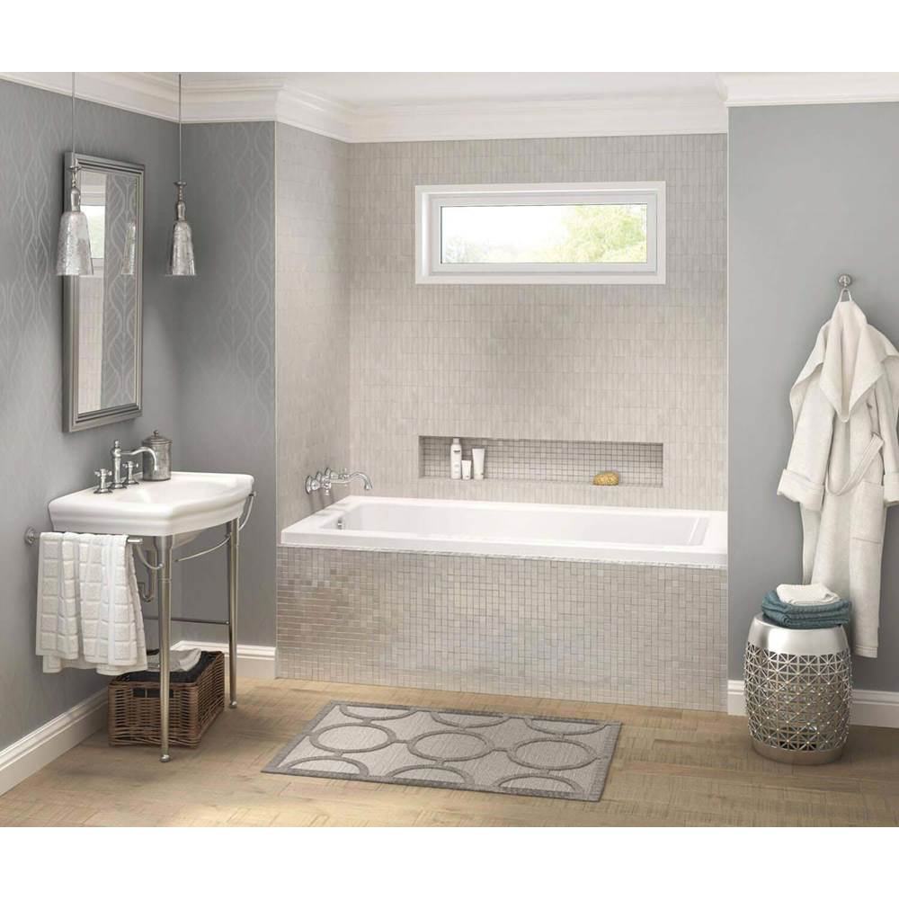 Maax Canada Pose IF 72 in. x 42 in. Alcove Bathtub with Aeroeffect System Left Drain in White