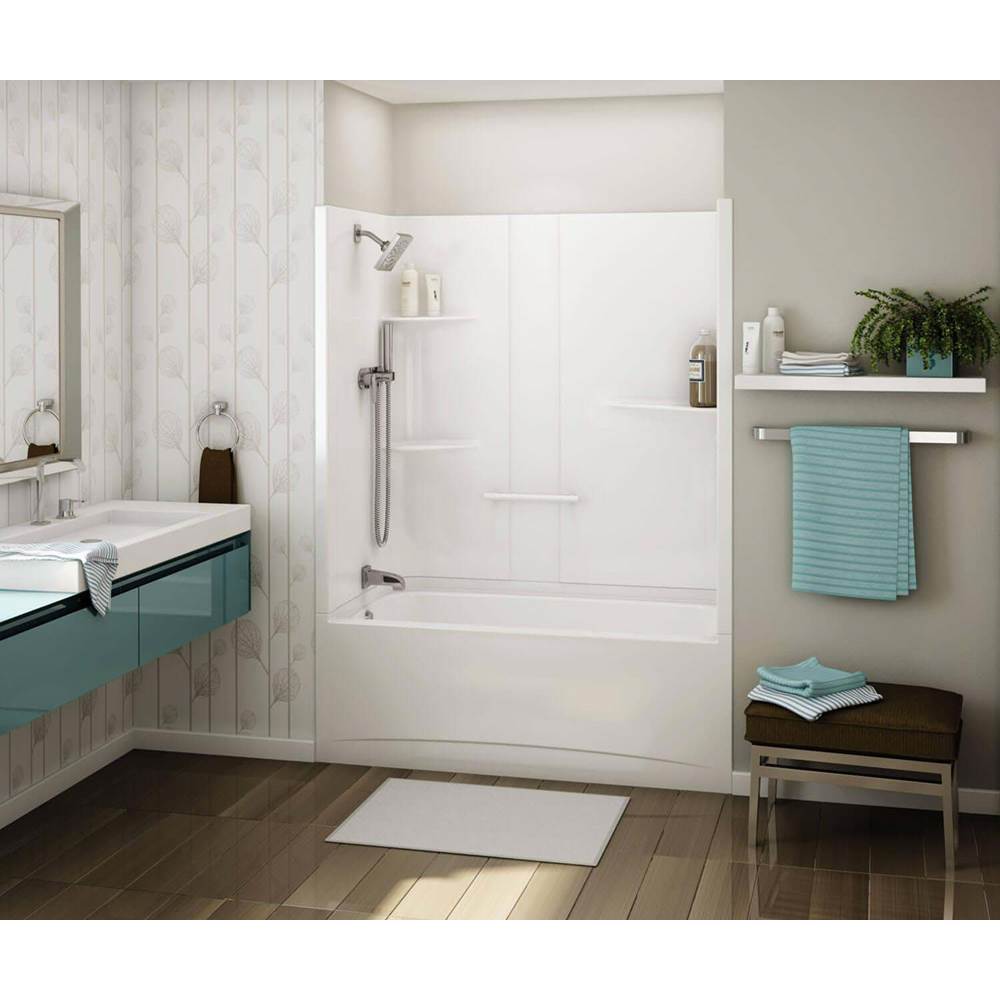 Maax Canada Allia 60 in. x 33 in. x 79 in. 2-piece Tub Shower with Right Drain in White