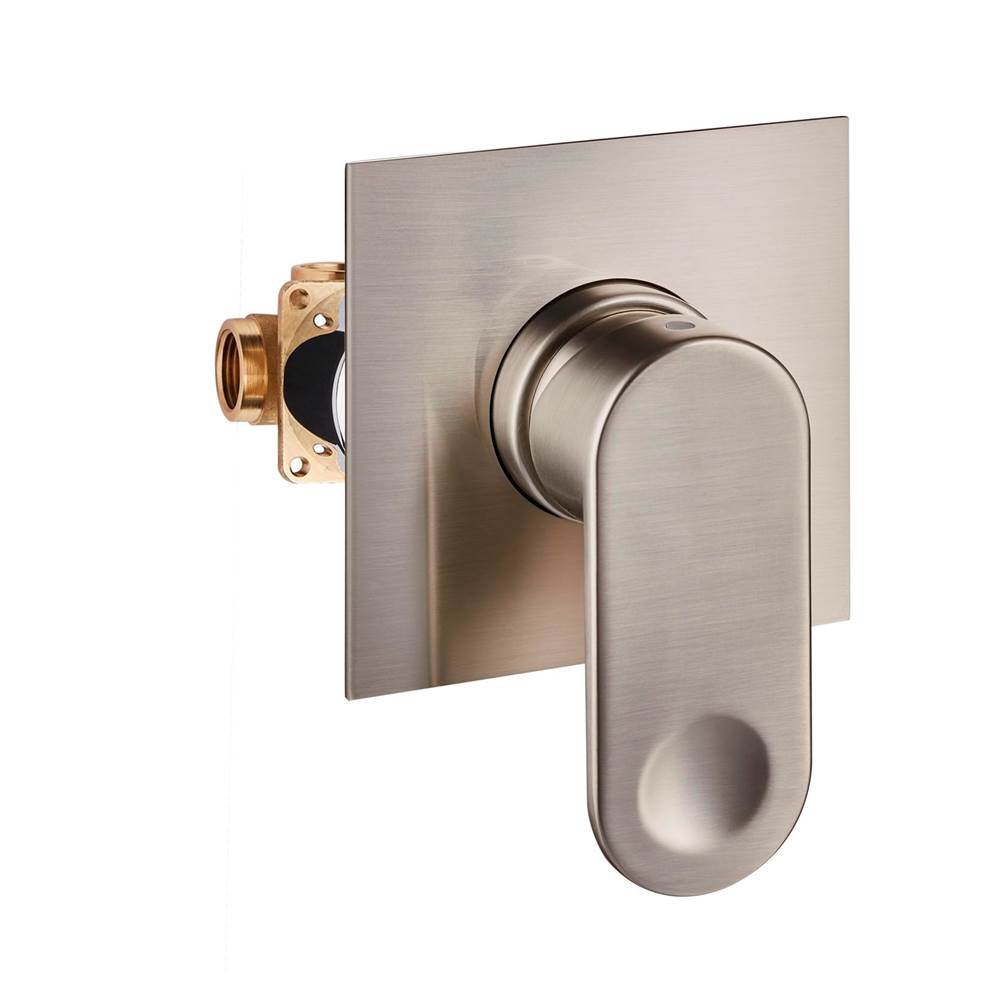 Palazzani WILD - Single lever 1 way pressure balanced valve. (BRUSHED STEEL)   Special order