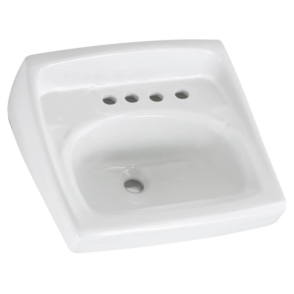 American Standard Canada Lucerne™ Wall-Hung Sink With 8-Inch Widespread and Extra Right-Hand Hole