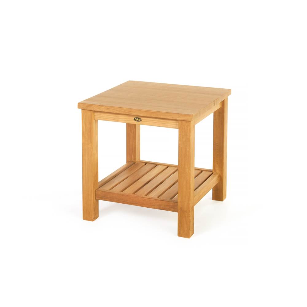 ARB Teak Teak Side Table with Shelf Jay - Square 24'' (60 cm)