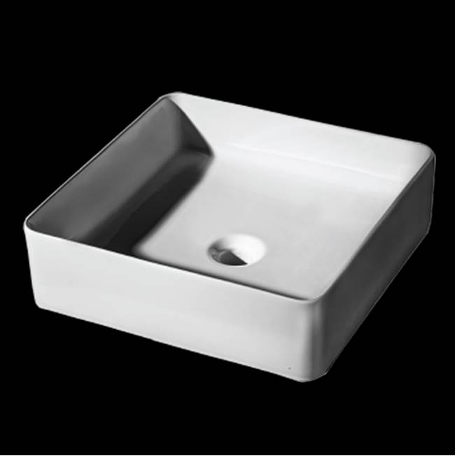 Avenue Square Vessel Sink, 15.75'' W x 15.75'' D x 6'' H, Less Pop Up