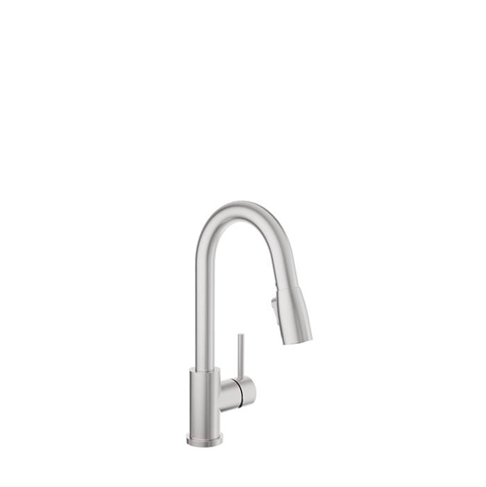 BARiL Single Hole Bar / Prep Kitchen Faucet With 2-Function Pull-Down Spray