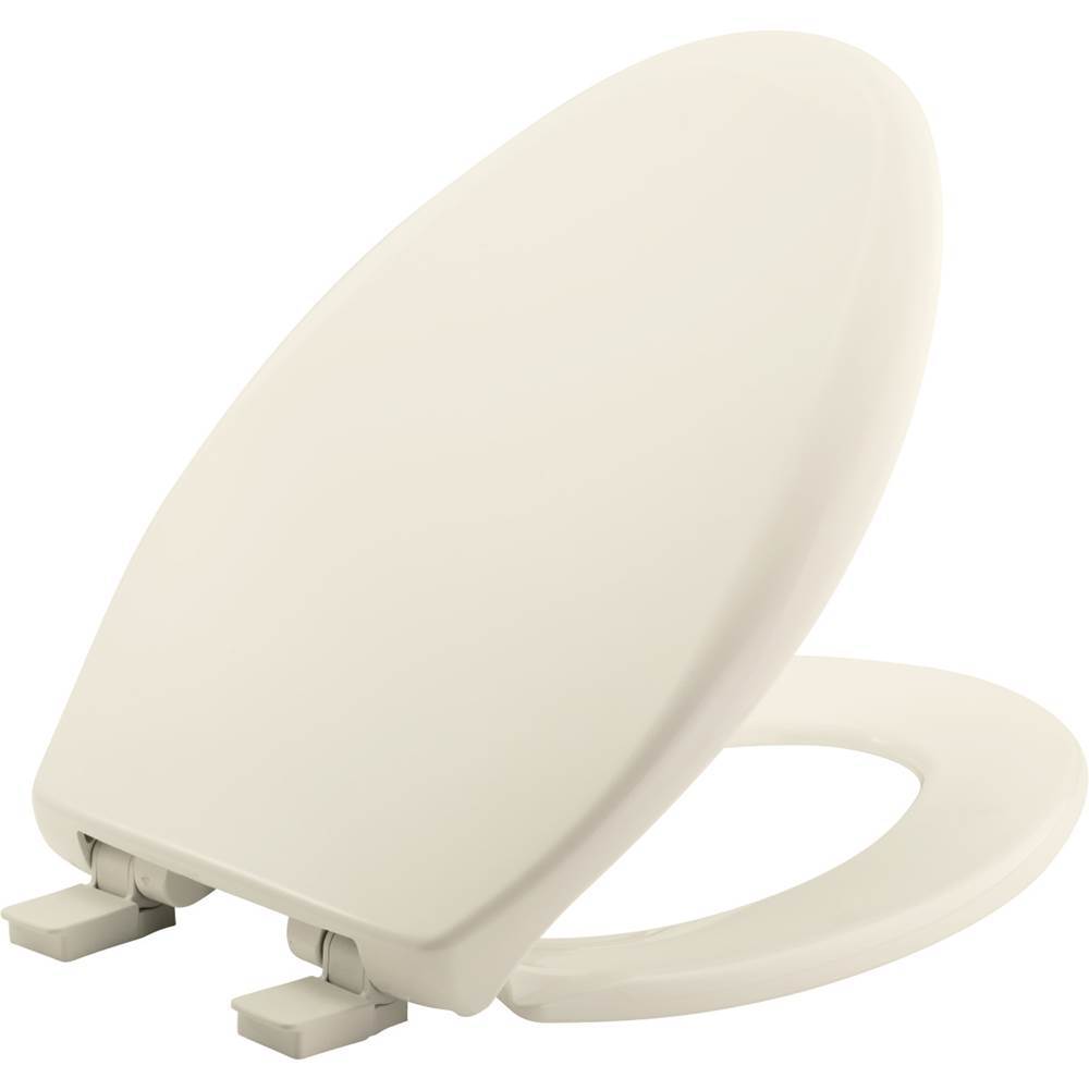 Bemis Affinity Elongated Plastic Toilet Seat in Biscuit with STA-TITE Seat Fastening System, Easy-Clean and Whisper-Close