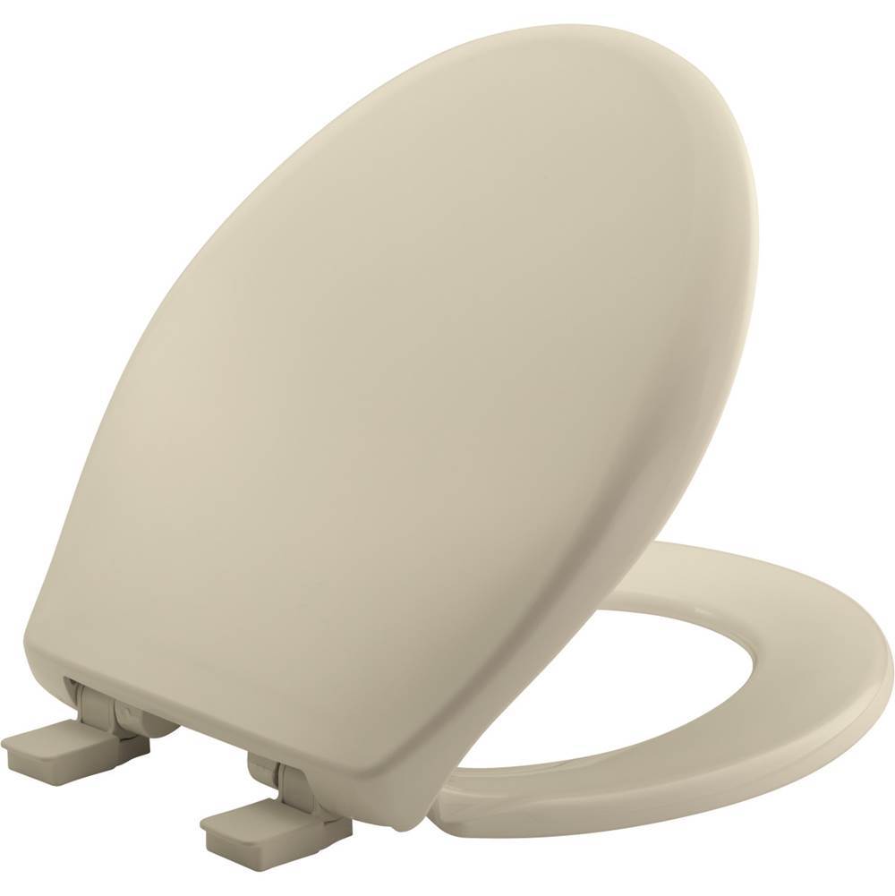 Bemis Affinity Round Plastic Toilet Seat in Bone with STA-TITE Seat Fastening System, Easy-Clean and Whisper-Close