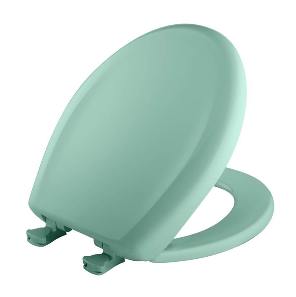 Bemis Round Plastic Toilet Seat in Ming Green with STA-TITE Seat Fastening System, Easy-Clean and Change and Whisper-Close Hinge