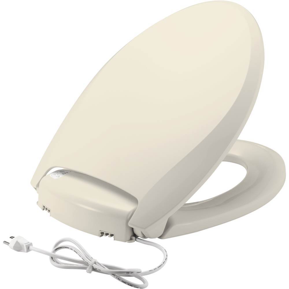 Bemis Radiance Elongated Plastic Toilet Seat in Biscuit with Adjustable Heat, iLumalight, STA-TITE Seat Fastening System and Whisper-Close