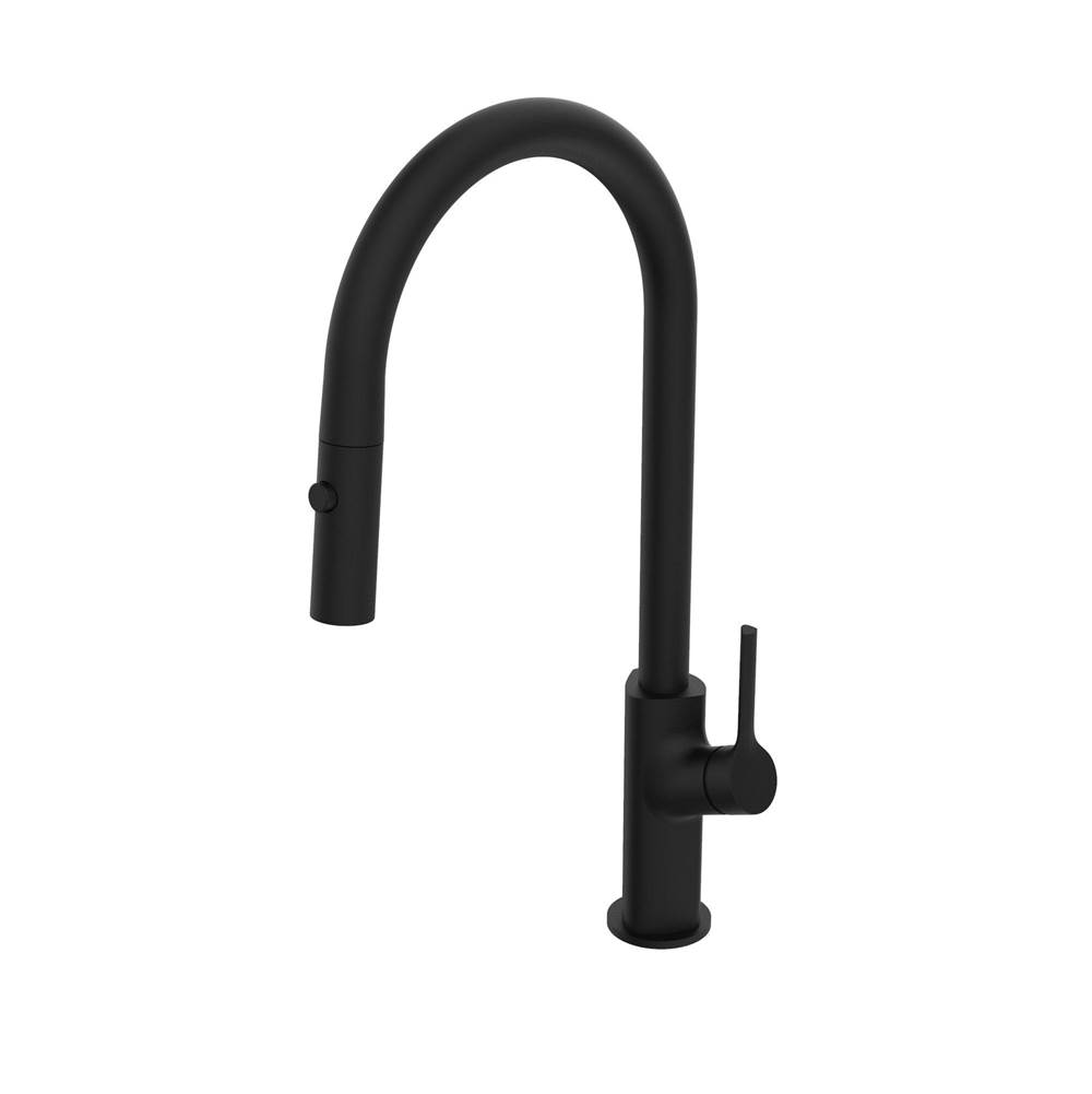 Belanger Nobua Kitchen Sink Faucet w/Integrated Pull-Down Spray and Curved Spout