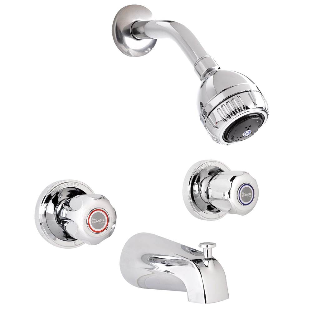 Belanger 2 Handle Tub/Shower Faucet w/Valve, Diverter Spout & Showerhead