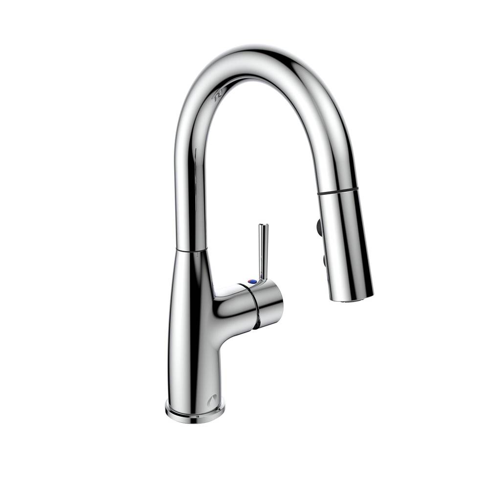 Belanger Single Handle Laundry / Bar Tub Faucet with Swivel Spout Integrating Pull-Down Hand Spray & Optional 4'' & 8'' Plates