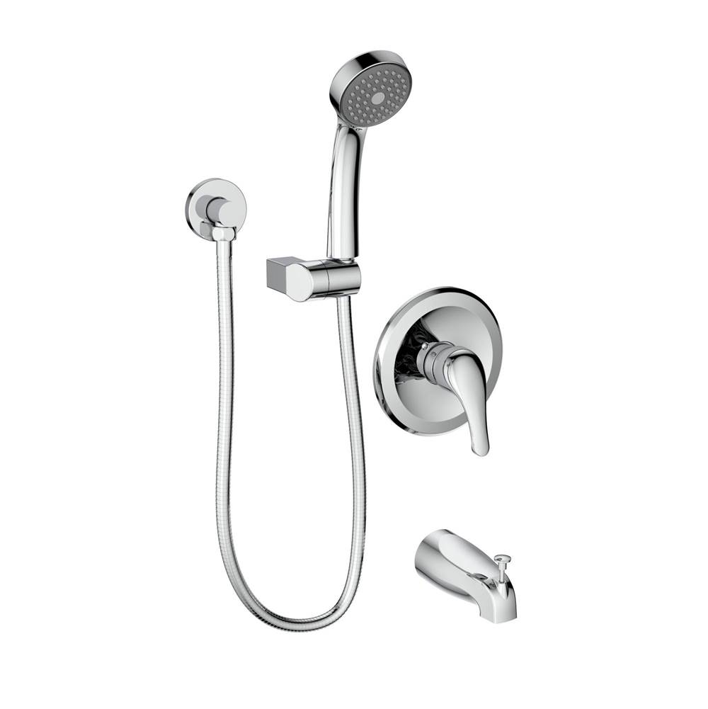 Belanger PB Tub/Shower Faucet Trim w/Diverter Spout & Handshower on Holder  - Valve Required