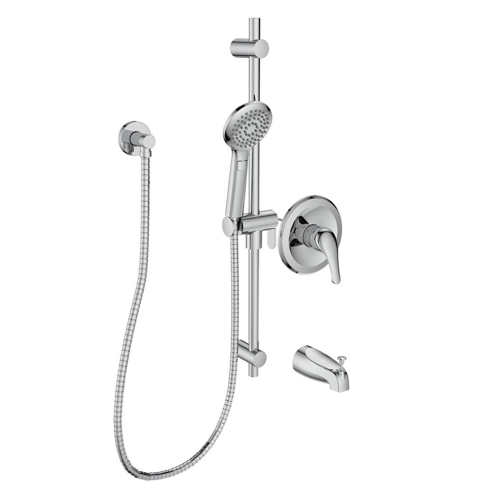 Belanger PB Thermo Tub/ Shower Faucet Trim w/Diverter Spout & Handshower on Slidebar  - Valve Required