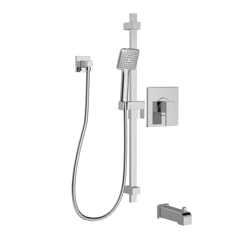 Belanger AXO PB Tub/Shower Faucet Trim Kit w/Diverter Spout & Hand Shower  - Valve Required