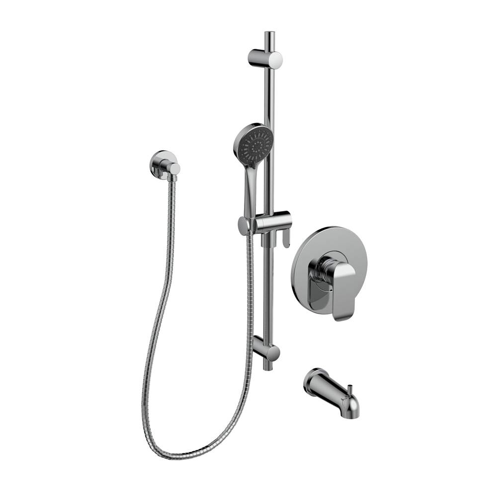 Belanger Kara PB Tub/Shower Faucet Trim Kit w/Diverter Spout & Hand Shower  - Valve Required