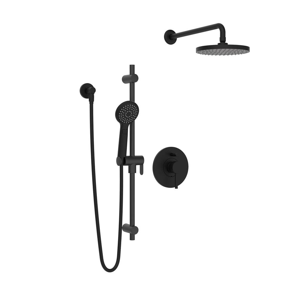 Belanger Source PB Diverter Shower Faucet Trim Kit w/Hand Shower & WM Rain Shower Head  - Valve Required