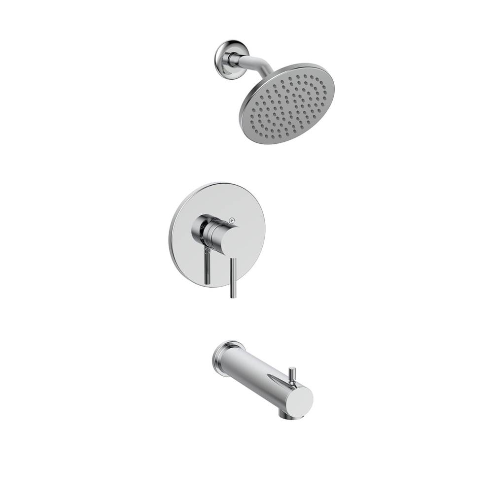 Belanger Source Tub/Shower Faucet Trim Kit w/PB Thermo Valve Trim, Diverter Spout & WM Rain Shower Head  - Valve Required