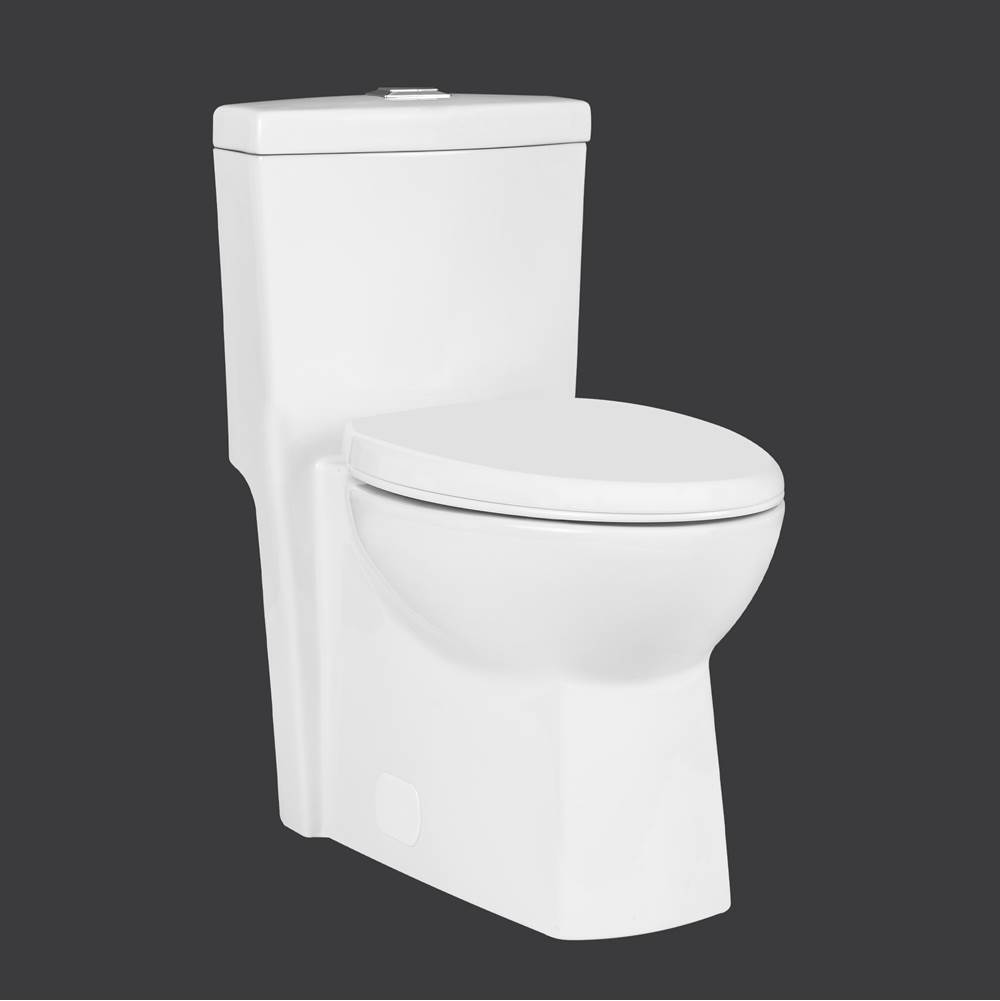 Contrac 4.8/3.5L Dual Flush Toilet, Elongated, 15.625'' Height, Unlined tank with Smooth Close Seat
