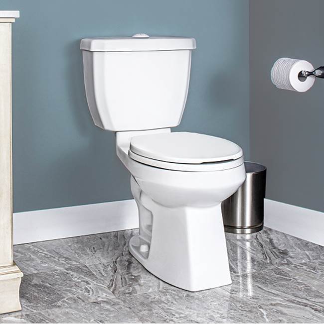 Contrac 4.8/3L Dual Flush Toilet, Round Front, 15.5'' Height, Unlined tank (AIO) (does not include seat)