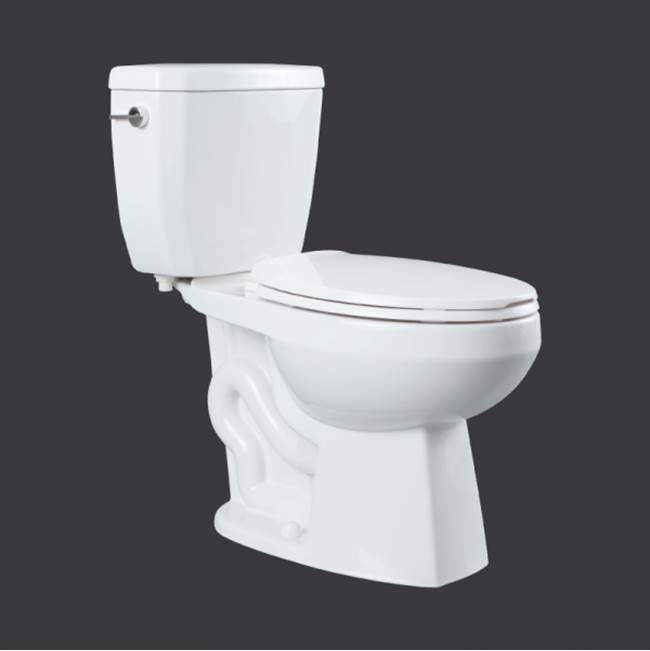 Contrac 3L HET Toilet, Two Piece Compact Elongated, Plus Height, Unlined Tank, (AIO) (does not include seat)