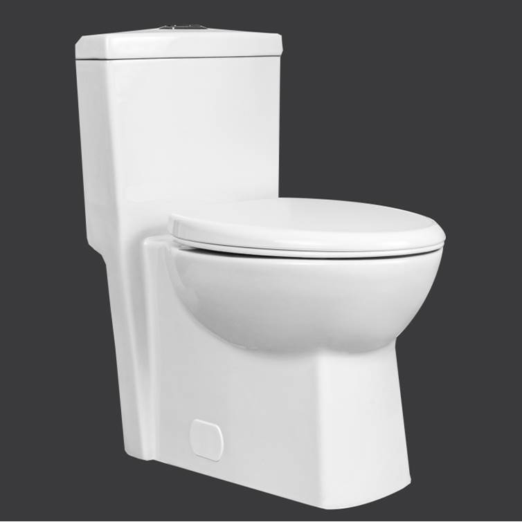 Contrac Manning Dual Flush 4.8/3.5L Toilet with Compact Elongated Bowl and concealed trapway.  Smooth close telescopic seat included.