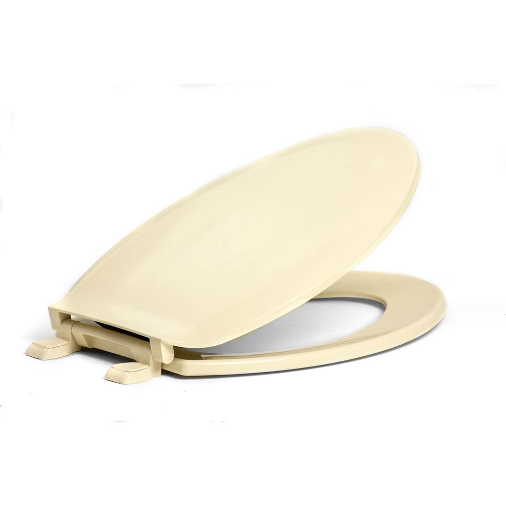 Centoco 1600-106 Elongated Plastic Toilet Seat, Standard Model, Light Weight Residential, Bone