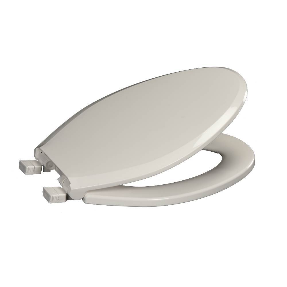 Centoco 3800SCLC-001 Elongated Plastic Toilet Seat with Safety Close + Lift & Clean, Light Weight Residential, White