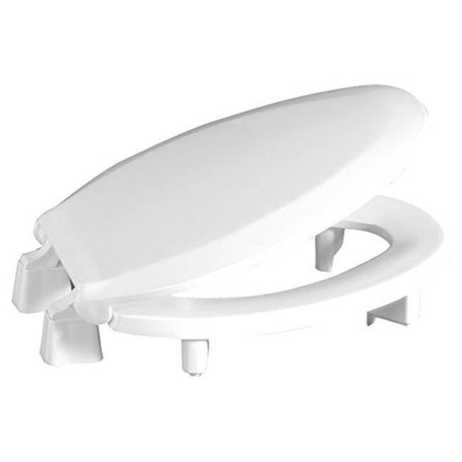 Centoco 3L800STS-001 Elongated 3'' Lift, Raised Plastic Toilet Seat, Closed Front with Cover, ADA Compliant Handicap Medical
Assistance Seat, White