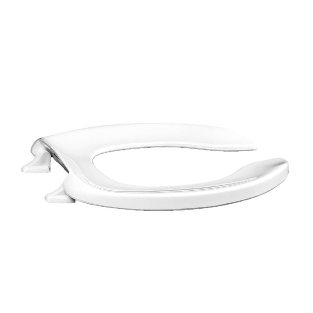 Centoco 500CC-001 Elongated Plastic Toilet Seat, Open Front No Cover, Zinc Plated Check Hinge, Heavy Duty Commercial Use,
White