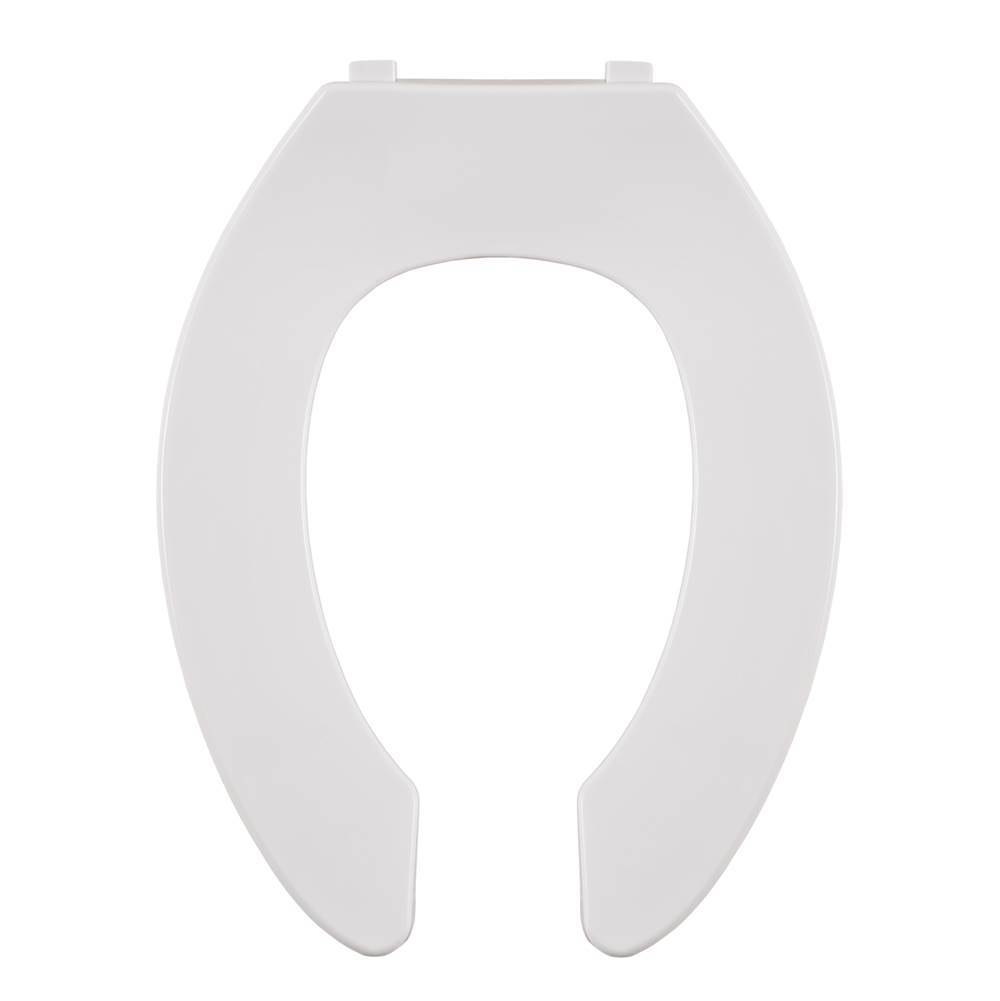 Centoco 550STSCC-001 Elongated Plastic Toilet Seat, Open Front No Cover, Stainless Steel Hinges, Regular Duty Commercial Use,
White