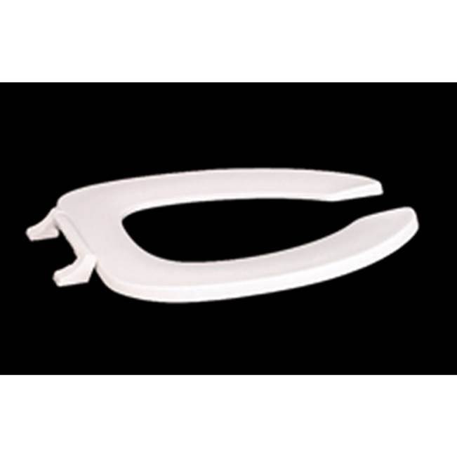 Centoco 630-001 Elongated Plastic Open Front No Cover Toilet Seat, Residential and Light Weight Commercial, White