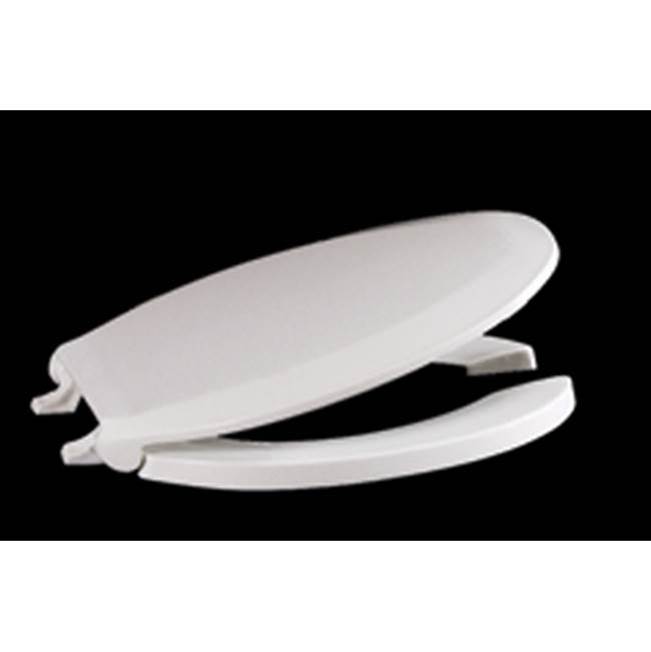 Centoco AMFR820STS-001 Antimicrobial & Fire Retardant Elongated Plastic Toilet Seat, Open Front With Cover, Heavy Duty
Commercial Use, White