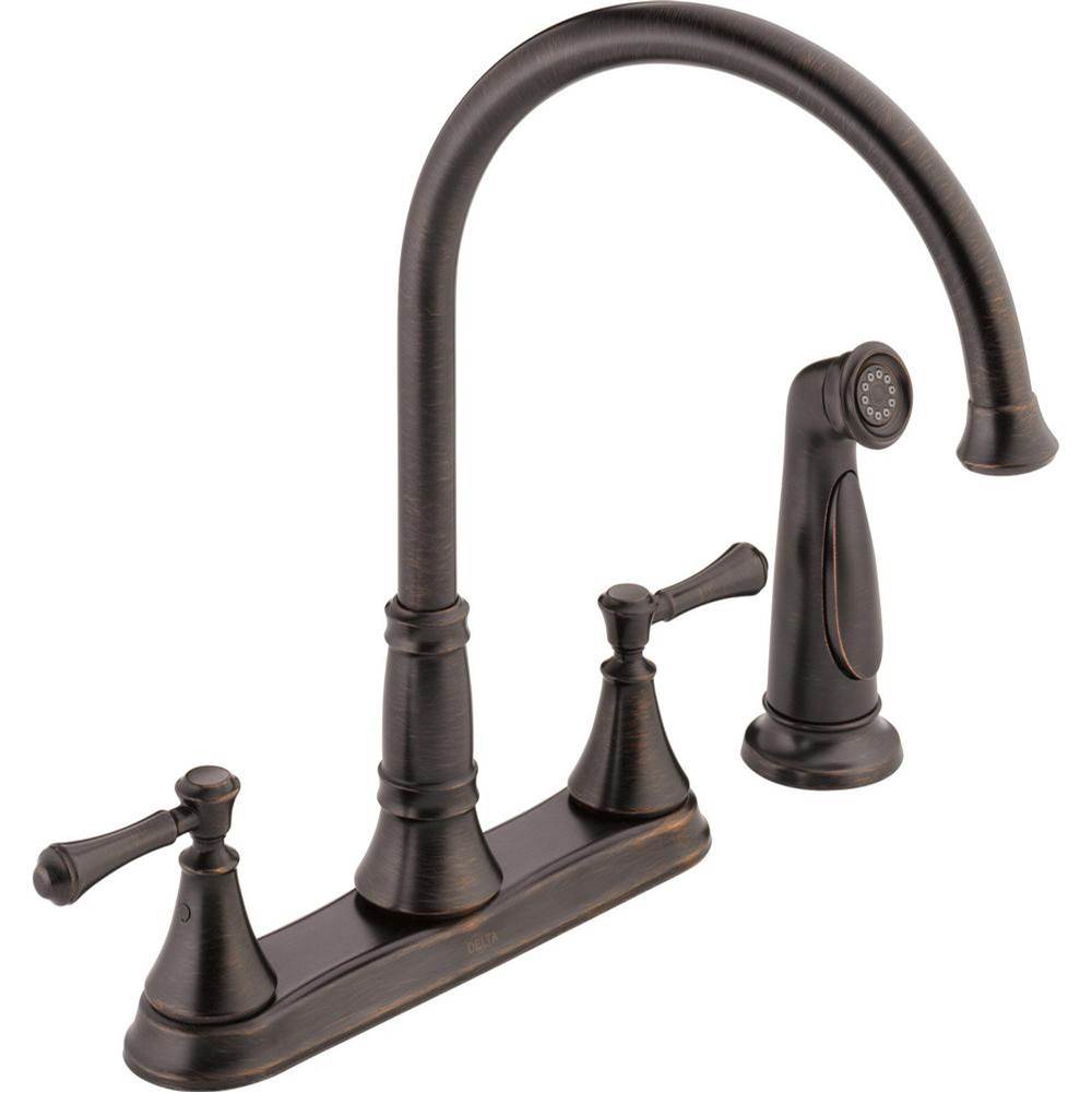 Delta Canada Cassidy™ Two Handle Kitchen Faucet with Spray