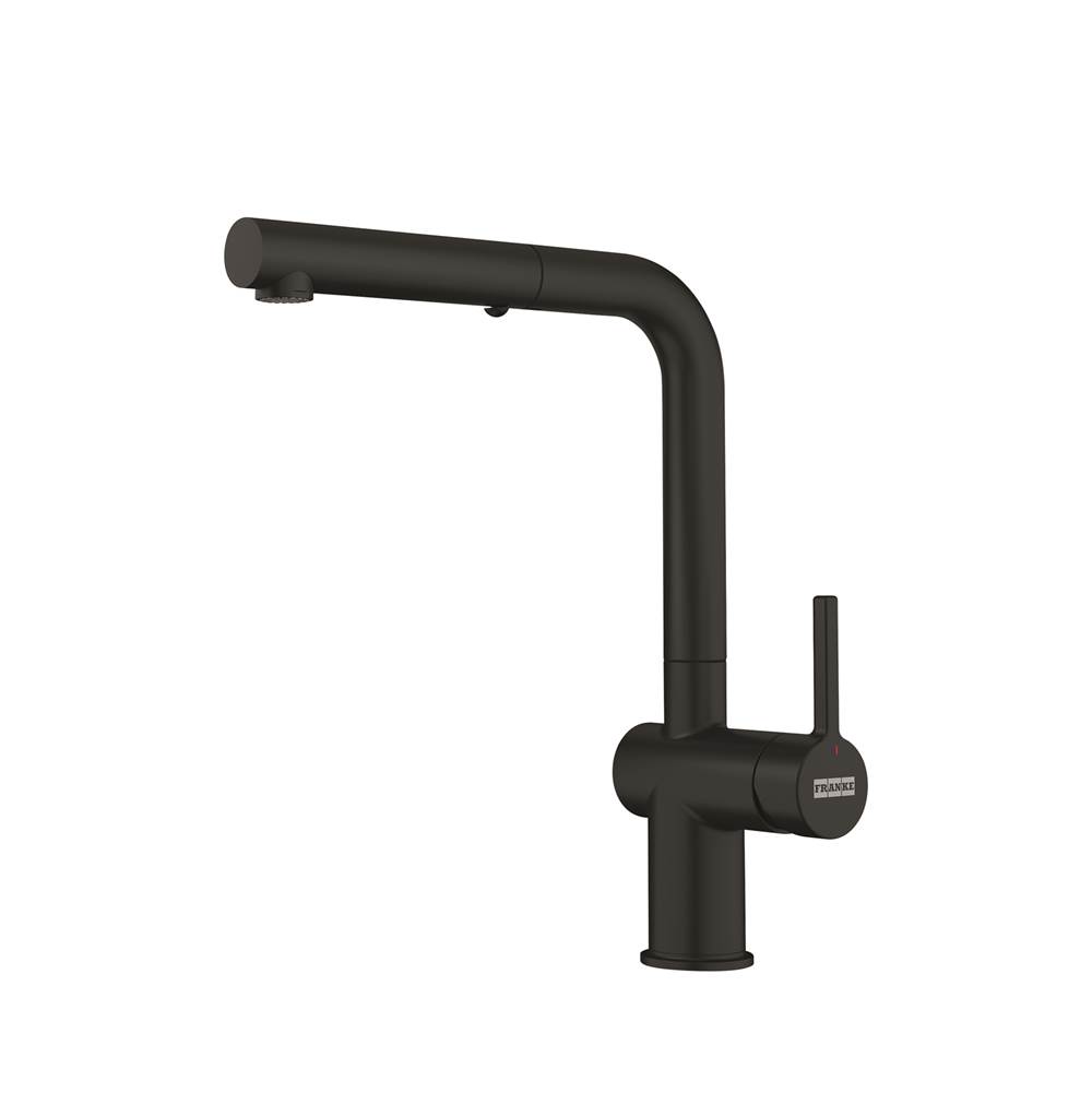 Franke Residential Canada 12.25-inch Contemporary Single Handle Pull-Out Faucet in Matte Black, ACT-PO-MBK