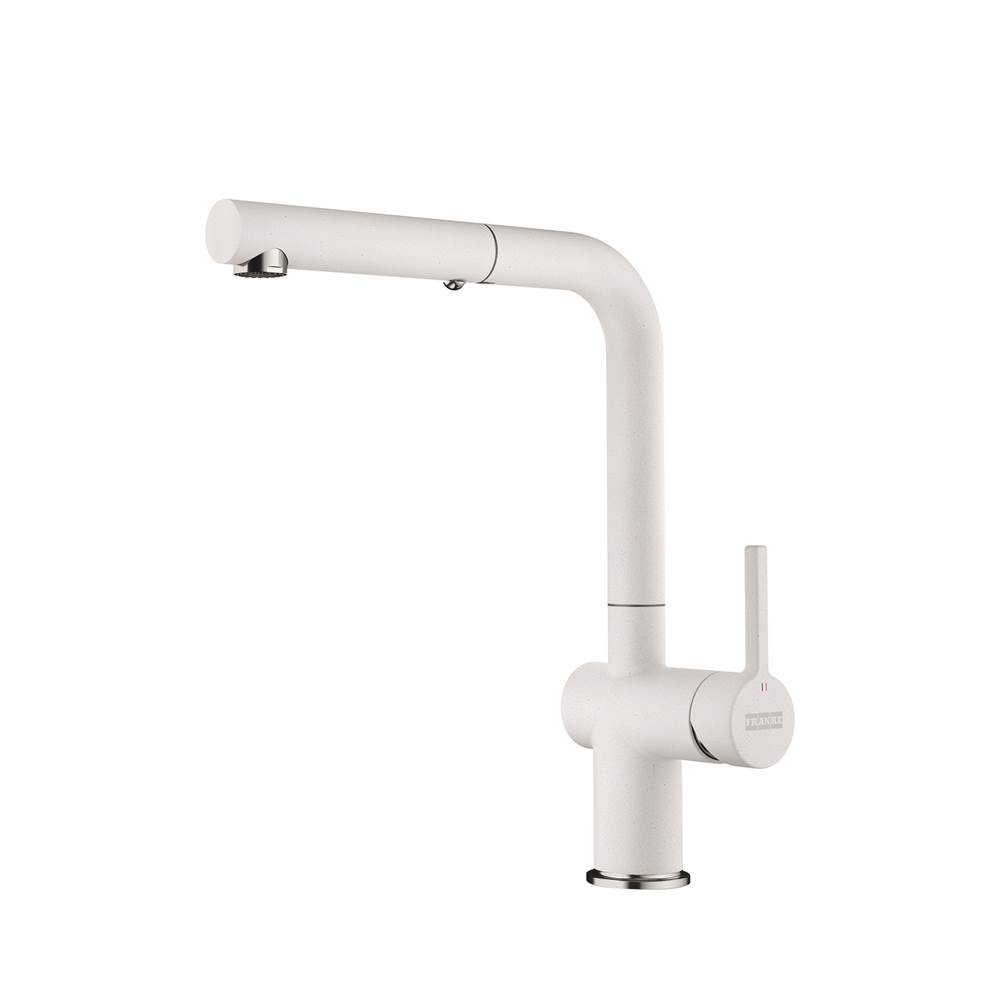 Franke Residential Canada 12.25-inch Contemporary Single Handle Pull-Out Faucet in Polar White, ACT-PO-PWT