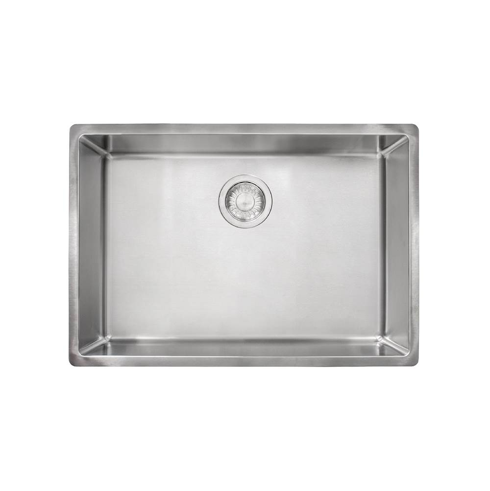 Franke Residential Canada Cube 26.6-in. x 17.7-in. 18 Gauge Stainless Steel Undermount Single Bowl Kitchen Sink - CUX110-25-CA