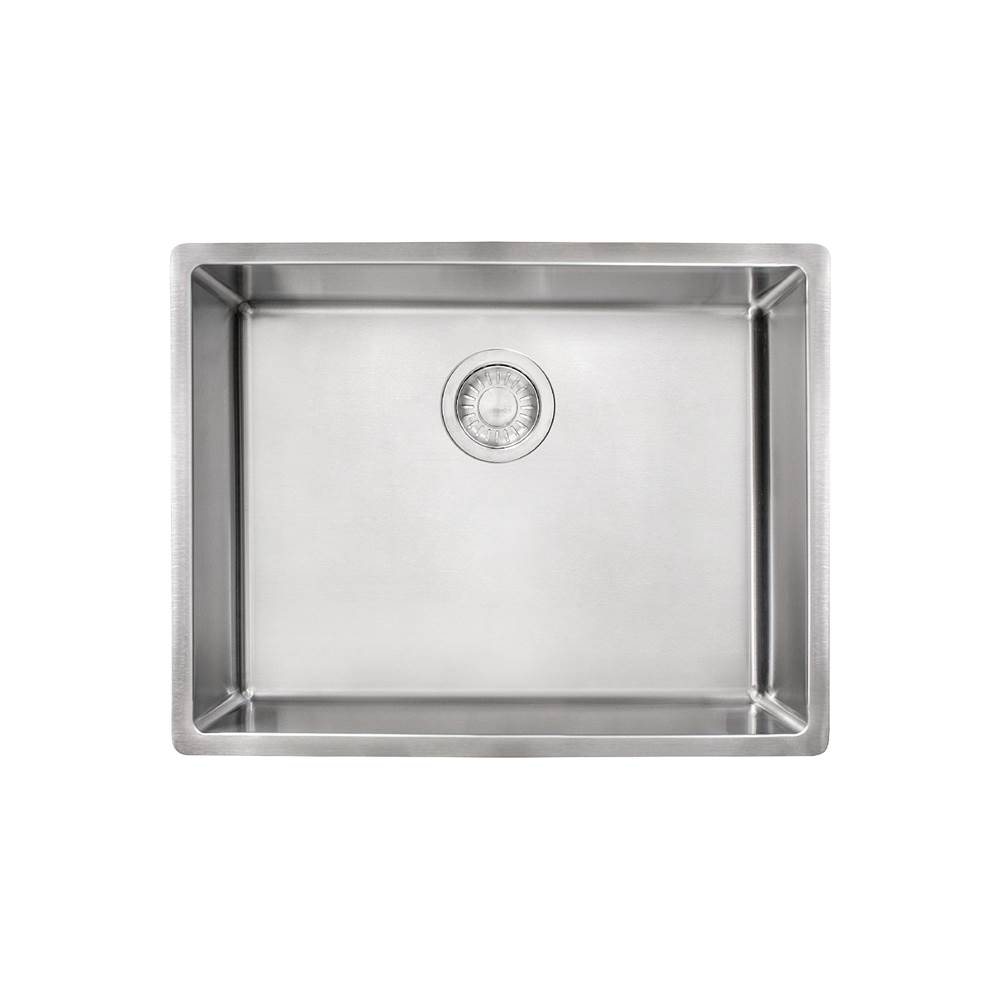 Franke Residential Canada Cube 22.75-in. x 17.7-in. 18 Gauge Stainless Steel Undermount Single Bowl ADA Kitchen Sink - CUX11021-ADA-CA