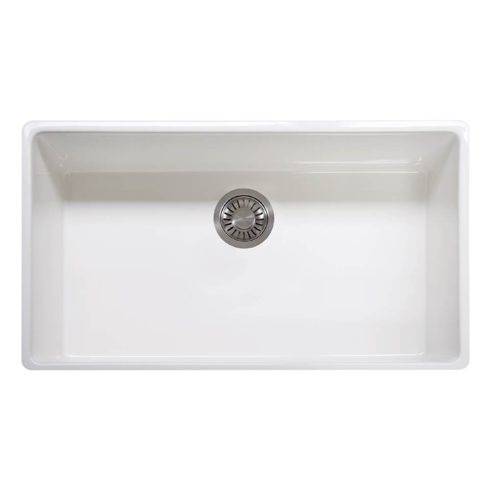 Franke Residential Canada Farm House 36-in. x 20-in. White Apron Front Single Bowl Fireclay Kitchen Sink - FHK710-36WH
