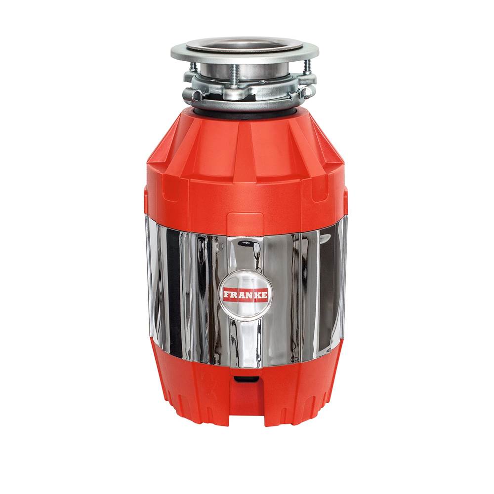 Franke Residential Canada 3/4 Horse Power Continuous Feed Waste Disposer Torque Master 2700 RPM Jam-Resistant DC Motor with Silverguard in Red/Chrome, FWDJ75