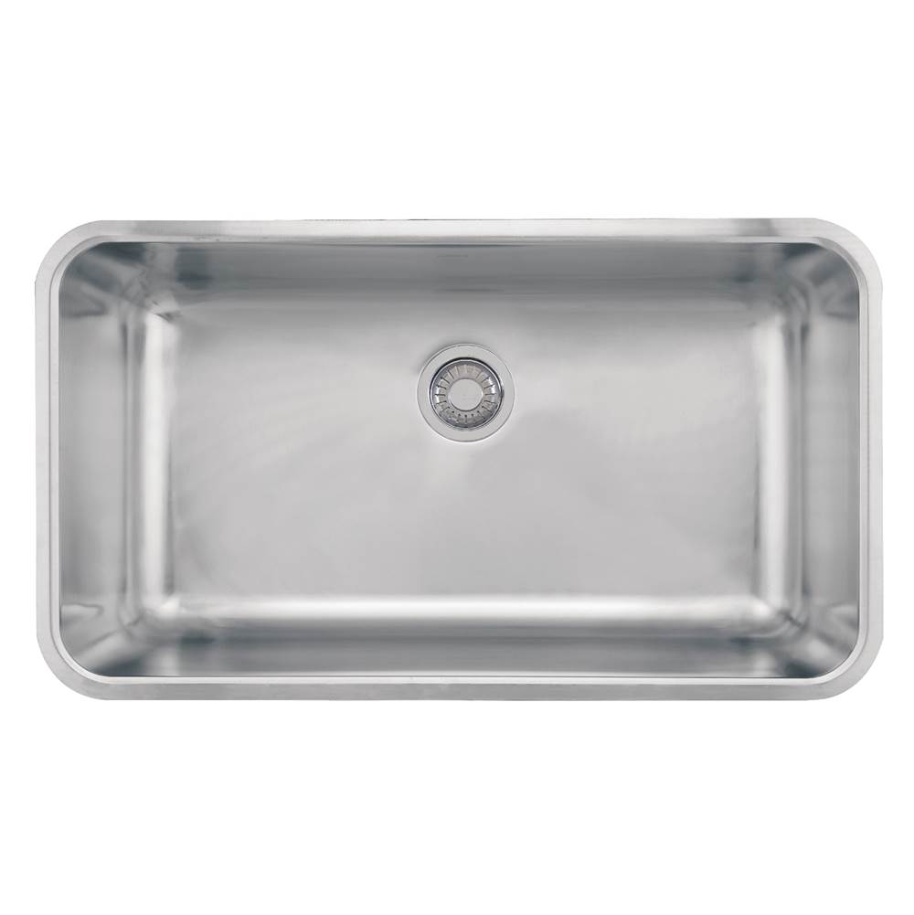 Franke Residential Canada Grande 32.75-in. x 18.7-in. 18 Gauge Stainless Steel Undermount Single Bowl Kitchen Sink - GDX11031-CA