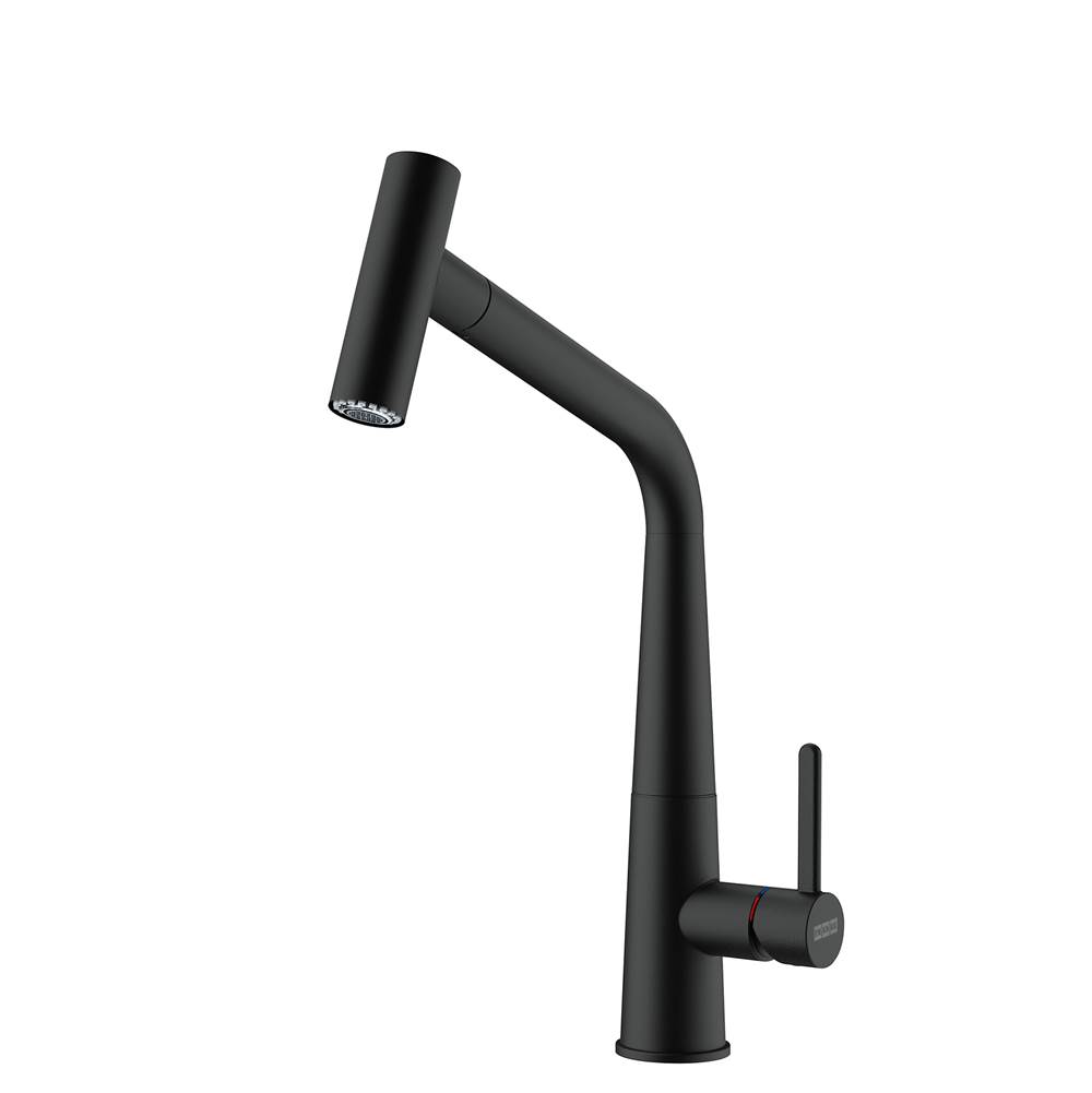 Franke Residential Canada Icon 14-in Single Handle Pull-Out Kitchen Faucet in Matte Black, ICN-PO-MBK