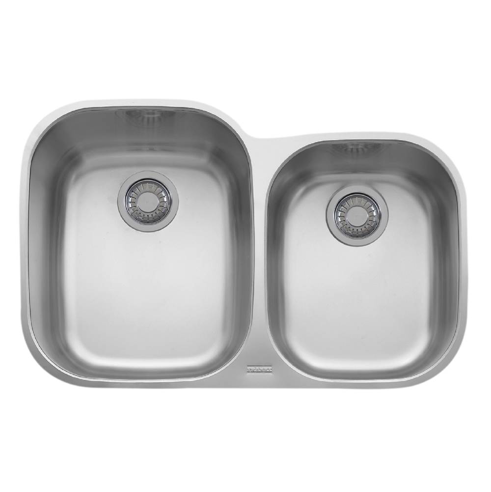 Franke Residential Canada Regatta 31.5-in. x 20.5-in. 18 Gauge Stainless Steel Undermount Double Bowl Kitchen Sink - RGX160-CA