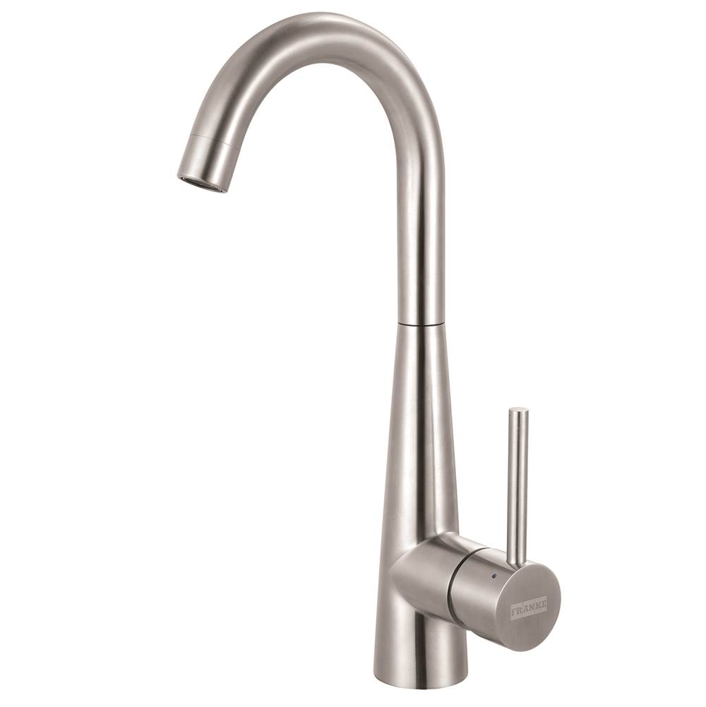 Franke Residential Canada Steel 14.4-in Single Handle Swivel Spout Kitchen Prep / Bar Faucet in Stainless Steel, STL-BR-304