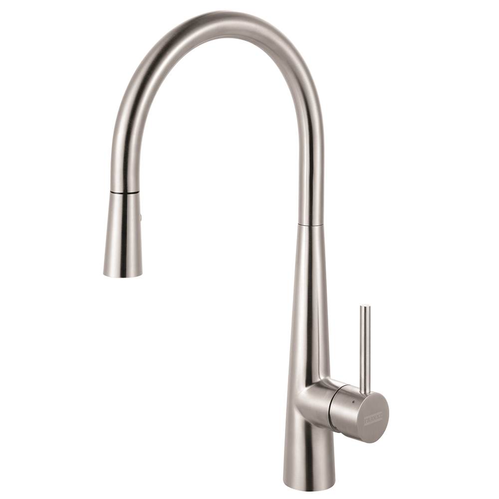 Franke Residential Canada Steel 17.5-inch Single Handle Pull-Down Kitchen Faucet in Stainless Steel, STL-PD-304