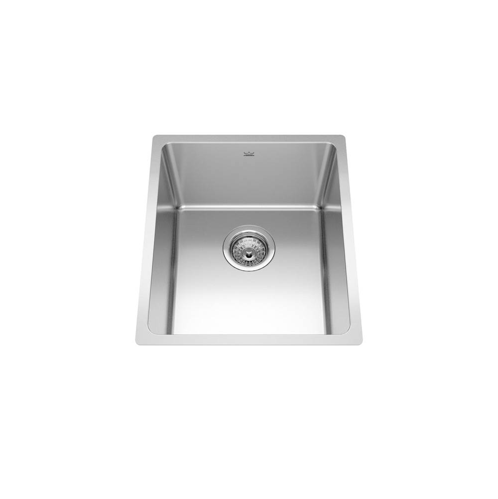 Kindred Canada Brookmore 15.6-in LR x 18.2-in FB Undermount Single Bowl Stainless Steel Kitchen Sink
