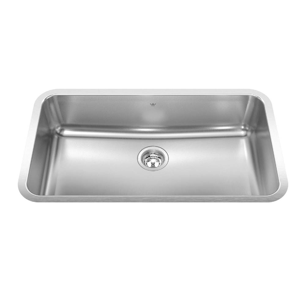 Kindred Canada Steel Queen 32.75-in LR x 18.75-in FB Undermount Single Bowl Stainless Steel Kitchen Sink