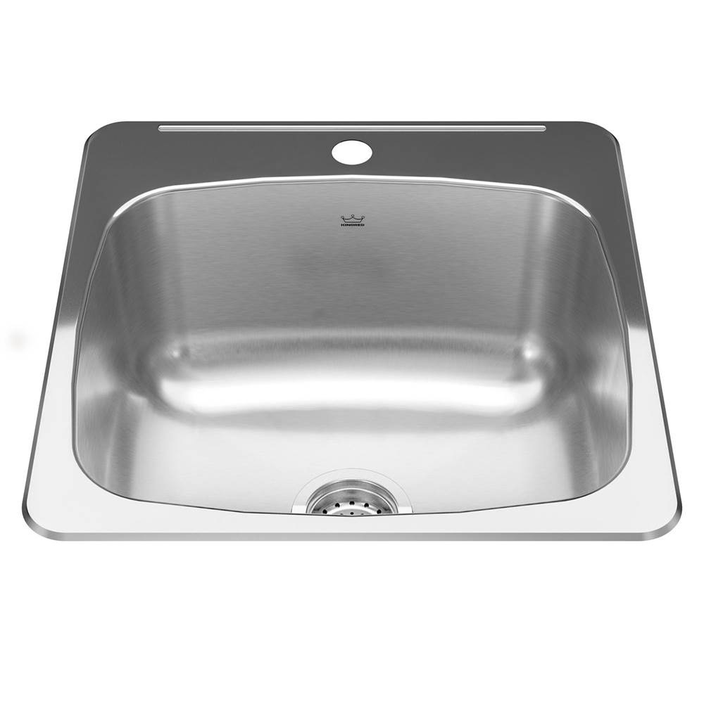 Kindred Canada Steel Queen 20.13-in LR x 20.56-in FB Drop In Single Bowl 1-Hole Stainless Steel Laundry Sink