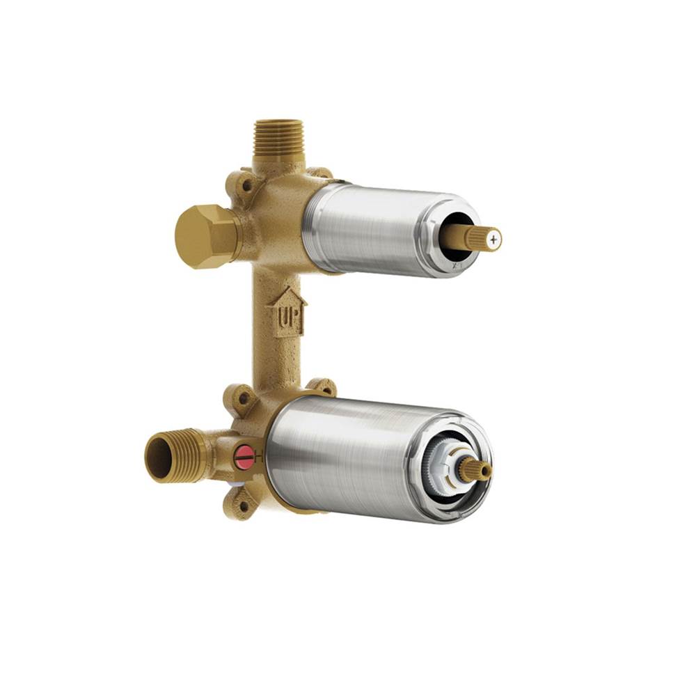 Kalia 2-Way AQUATONIK™ Type T/P 1/2'' Valve with Diverter and ABS Protective Cover Pure Nickel PVD