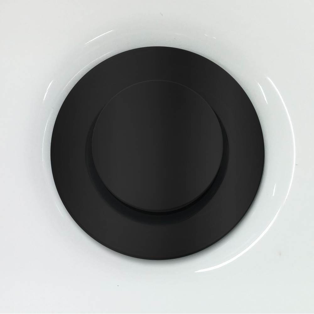 Kalia Push Drain With Overflow Assembly with 35.5mm Cap Matte Black