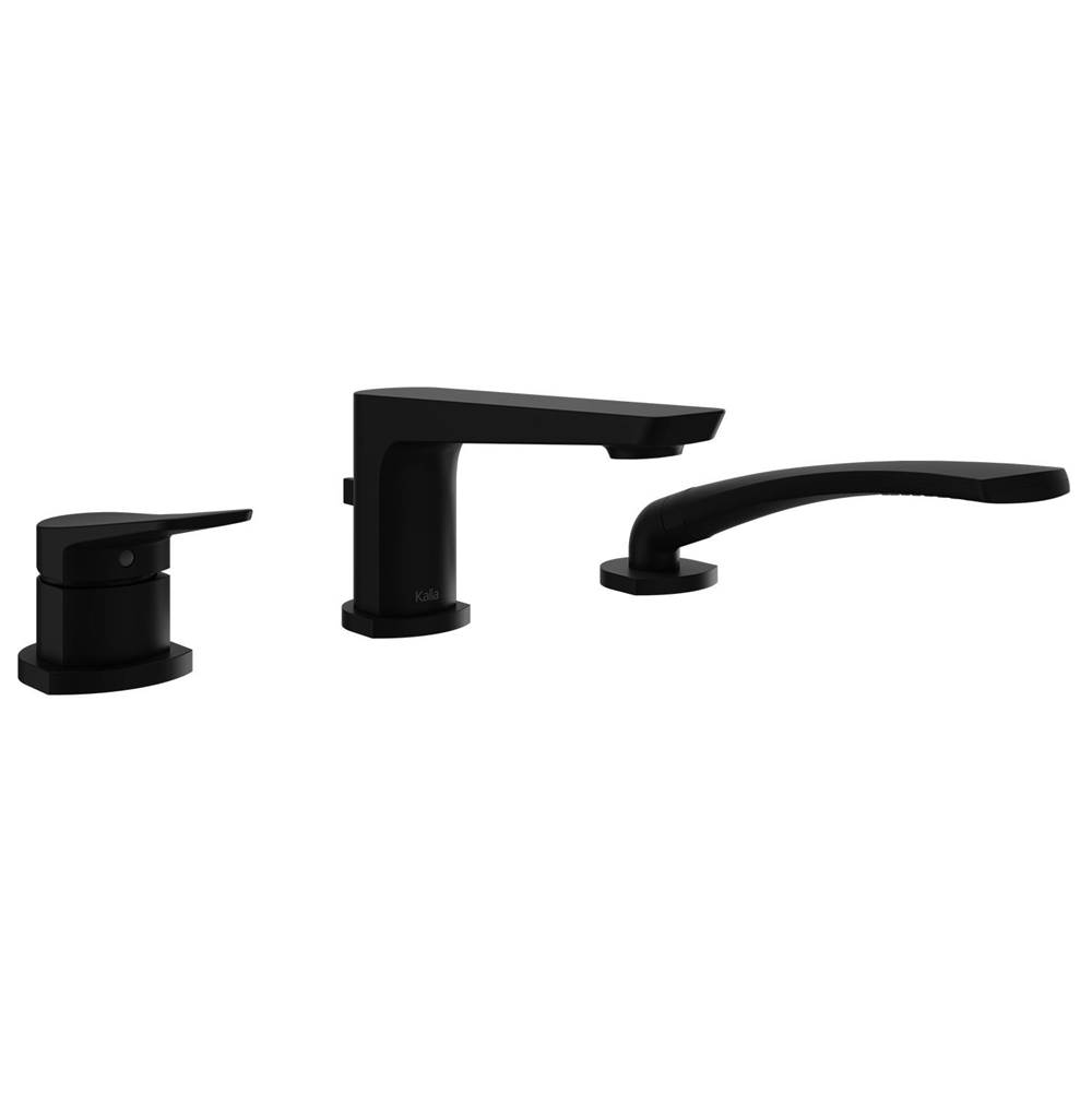 Kalia MOROKA™ 3-Piece Deckmount Tub Filler with Handshower - Cartridge Included With Rough-in - Matte Black