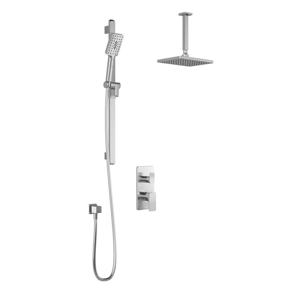 Kalia KAREO™ TD2 (Valve Not Included) AQUATONIK™ T/P with Diverter Shower System with Vertical Ceiling Arm Chrome
